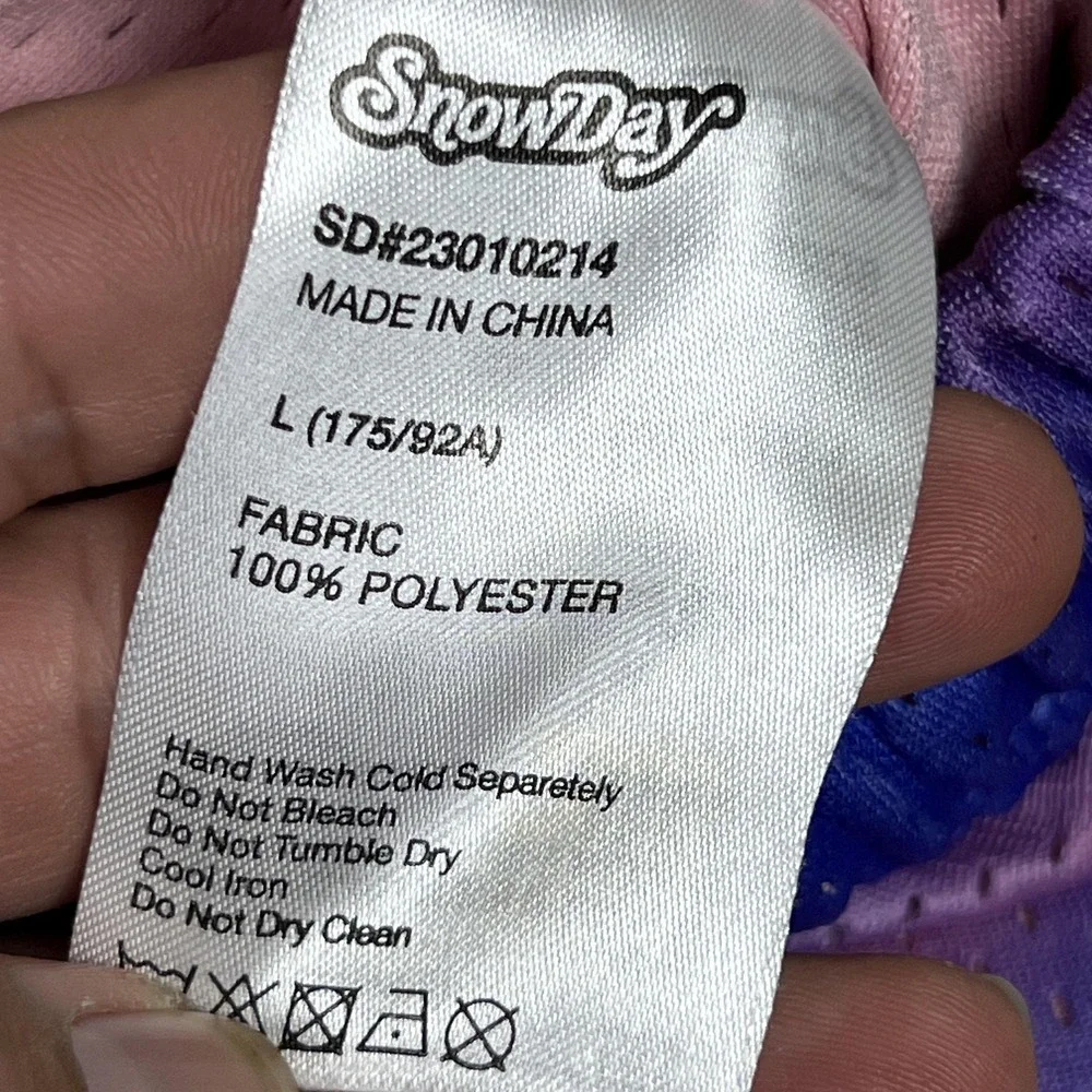 Snow Day Shorts Mens‎ Large Purple City Skyline Mesh Shanghai SD Logo Athletic